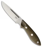 Bark River Adventurer III Fixed Blade Knife Green Canvas Micarta (4.375" Satin)