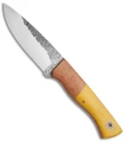 Fiddleback Forge Hunter Knife Natural Micarta/Burlap (4.5" Satin)
