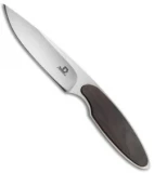 JD Van Deventer V1 Slim Neck Knife Fixed Blade Ebony Wood (2.75" Satin)