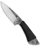 Black Dragon Forge Primal Hunter Fixed Blade Knife Leather Wrap (4.375" Satin)