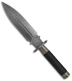 Marfione Custom Knives Interceptor Dagger Survival Knife Bronzed (7.8 Damascus)