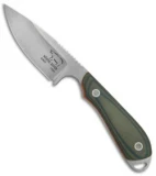 White River Knives Caper Fixed Blade Knife Green/Orange G-10 (3" Stonewash)