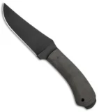 Winkler Knives Crusher Belt Knife Black Canvas Laminate (4.875" Black Caswell)