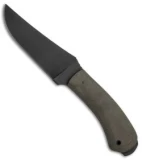 Winkler Knives Crusher Belt Knife Green Canvas Laminate (4.875" Black Caswell)