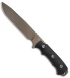 Hinderer Knives Fieldtac 7.0" Fixed Blade Knife Black G-10 (7" Brown DLC)