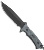 Chris Reeve Knives Pacific Fixed Blade Black Canvas Micarta (6.3" Blk PVD Serr)