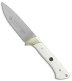 Puma SGB Skin'n Cape White Bone w/Leather Sheath & Sharpening Steel 6584000T