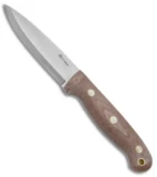 LT Wright Knives GNS Scandi Fixed Blade Matte Natural Micarta (4.5" Satin)
