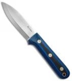 LT Wright Knives Genesis Scandi Bush Knife Blue/Black G-10 (4.25" Satin)