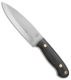 LT Wright Mountain Outdoors Sospes Fixed Blade Knife Black Micarta (6" Satin)