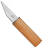 Kanetsune Kiridashi Fixed Blade Knife Cherry Wood (2.75" Satin)