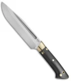 Bark River Vidarr Fixed Blade Knife Black Canvas Micarta (6.125" Satin)