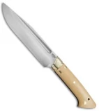 Bark River Vidarr Fixed Blade Knife Antique Ivory Micarta (6.125" Satin)
