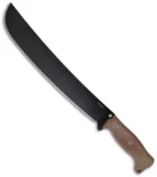 LionSteel MCKF Golok M-5S Machete Fixed Blade Knife (12.2" Black Plain) M5