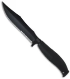 SOG Aura SEAL Bowie Fixed Blade Knife (6.9" Black) AU-03