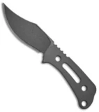 TOPS Knives Mini Bowie Fixed Blade Neck Knife (Gray PLN) MIBO-01