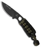 TOPS Knives Tibo Neck Knife Black/OD Green Paracord (2.75" Black) TIBO-01