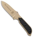 TOPS Knives Mil-Spie Elite Fixed Blade Knife Black Micarta (4" Tan) MIL3-ELITE