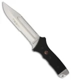 Tekut KnifeDAO Master Defense Fixed Blade Knife Black G-10 (7" Satin Serr)