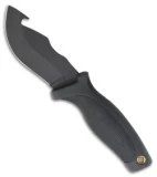 Schrade Fat Boy Skinner Gut Hook Fixed Blade Knife Black Rubber (4" Black)