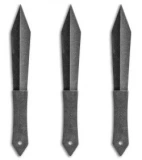 Schrade 3 Piece 10" Throwing Knife Set w/ Nylon Sheath (Black Stonewash) SCTK3CP