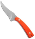Schrade Old Timer Sharpfinger Fixed Blade Hunting Knife Orange (3.25" Satin)