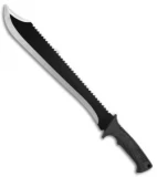 Schrade Clip Point Machete Fixed Blade w/ Sawback (14.8" Black) SCMACH2CP