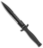 Schrade Needle Boot Knife Fixed Blade w/ Leather Sheath (7.5" Black Serr)