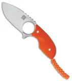 Real Steel Mini 127 Fixed Blade Neck Knife Orange G-10 (2.75" Satin)