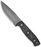 EnTrek Companion Fixed Blade Knife w/ Canvas Micarta Handle (4.1" Plain)