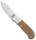 Queen Cutlery Joe Kious Hunter Fixed Blade Knife Brown (3.625" Satin) 01422