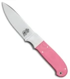 Queen Cutlery Joe Kious Hunter Fixed Blade Knife Pink (3.625" Satin) 01421
