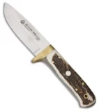 Puma IP Elk Hunter Fixed Blade Knife Genuine Stag (4" Satin) 816050