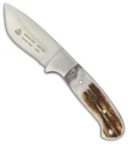Puma SGB Drop Point Hunter Fixed Blade Knife Stag (3.125" Satin) 6561100