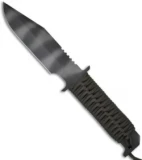 Strider Knives D9 MOD 10 Fixed Blade Knife w/ OD Green Cord Wrapped (Tiger PLN)