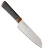 Ontario Agilite Santoku Kitchen Knife Black Kraton (6.75" Satin) 2525