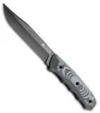 Kizlyar Supreme Enzo Fixed Blade Knife Gray/Black Micarta (4.5" Black) KK0068