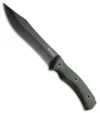 Kizlyar Supreme Safari Fixed Blade Knife Green G-10 (6.375" Black)