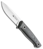 Kizlyar Supreme Santi Fixed Blade Knife Gray/Black Micarta (3.5" Satin) KK0047