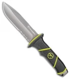 Kilimanjaro Kibo Fixed Blade Knife Black/Green Nylon (4.75" Gray Serr) 910091
