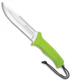 Kilimanjaro Talbot Fixed Blade Hunting Knife Green Rubber (5.75" Serr) 910045