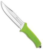 Kilimanjaro Talbot Fixed Blade Hunting Knife Green Rubber (5.75" Satin) 910044