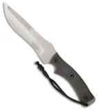 Hazen Knives Troll 1095 Fixed Blade Knife Black Micarta (5.5" Stonewash)