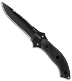 Blackhawk! Nightedge Tactical Fixed Blade Knife (5.9" Black Serr) 15NE10BK