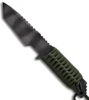 Strider Knives HT-T Tanto Fixed Blade Knife w/ OD Green Cord Wrapped (Tiger PLN)