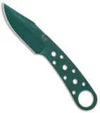 BlackJack Knives Model 155 Green Neck Knife Fixed Blade (3" Satin)