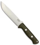 Bark River Knives Bravo 1.5 Fixed Blade Knife Green Canvas Micarta (5.75" A-2)