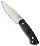Bark River Santos Fixed Blade Knife Black Canvas Micarta (4.125" Satin)