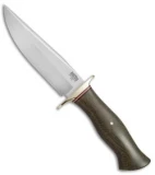 Bark River Vest Pocket Bowie A Fixed Blade Knife Green Micarta (5.375" Satin)