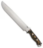 Bark River Bravo III Fixed Blade Knife Tan Camo G-10 (12" CPM-3V Satin)